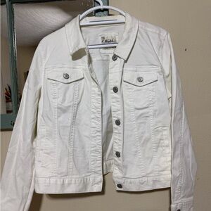 Mudd White Jean Jacket Juniors Size Large